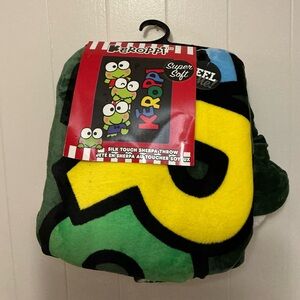A Rare New Sanrio 2022  Keroppi Silk Touch Sherpa Throw Blanket